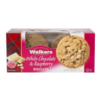 150g Walkers White Chocolate and Raspberry Biscuits