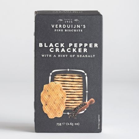 75g Verduijns Savoury and Black Pepper Wafers