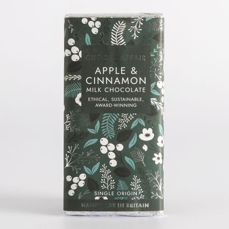 90g Apple & Cinnamon Milk Chocolate Bar by Choc Affair