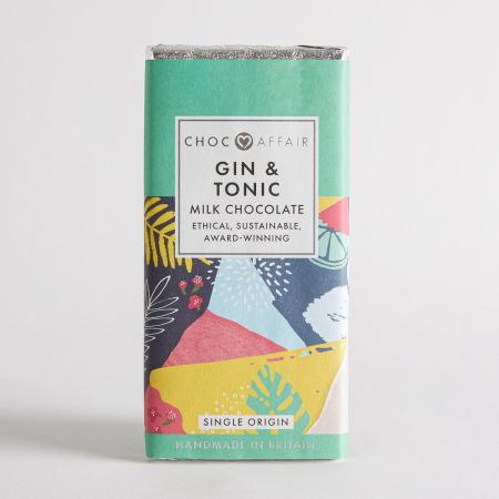 90g Gingerbread Oat Milk Chocolate Bar by Choc Affair, part of luxury gift hampers at hampers.com UK