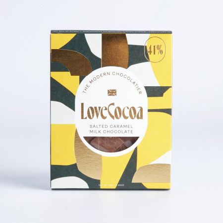 Image of Salted Caramel Milk Chocolate Bar, part of luxury gift hampers at hampers.com UK