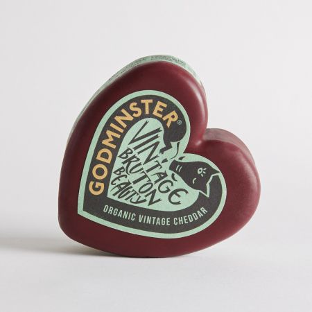 200g Vintage Organic Cheddar Heart by Godminster 
