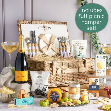 Main image of Summer Champagne Picnic Hamper, a luxury gift hamper from hampers.com UK