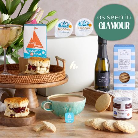 Main Cream Tea Hamper With Prosecco For One, a luxury gift hamper at hampers.com
