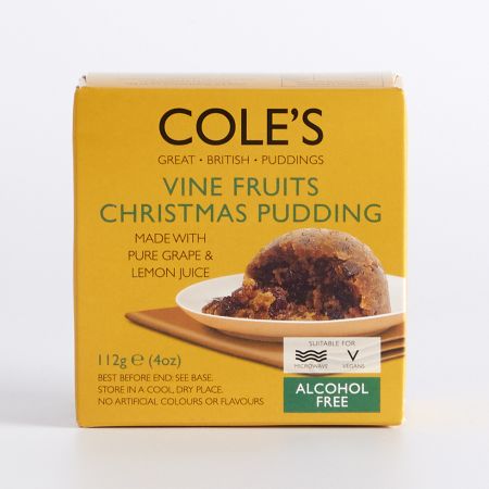 112g Vine Fruits Christmas Pudding by Cole's (Alcohol Free)