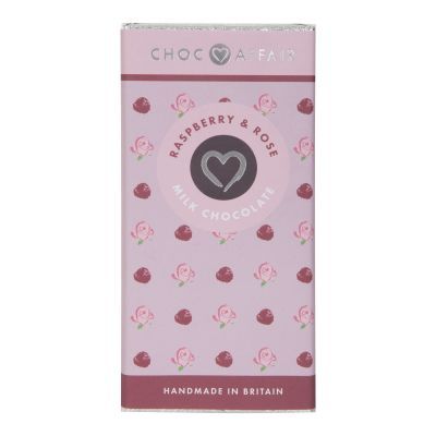 90g Choc Affair Raspberry & Rose Chocolate Bar