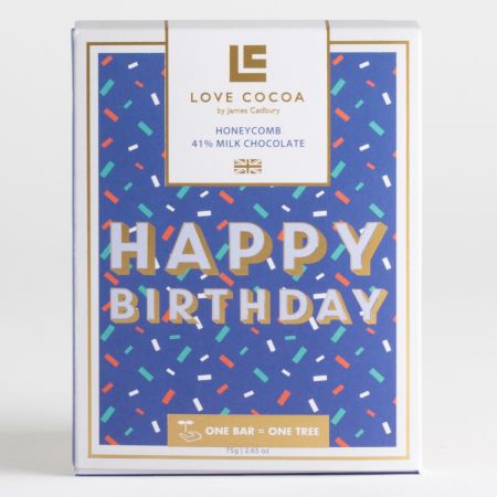 75g Love Cocoa Happy Birthday Chocolate Bar