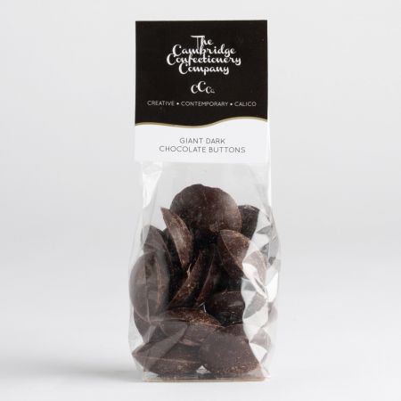 The Cambridge Confectionery Co. Dark Chocolate Buttons (150g), part of luxury gift hampers at hampers.com