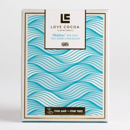 Love Cocoa Maldon Sea Salt Dark Chocolate Bar (75g)