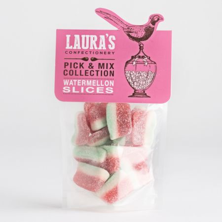 Laura's Confectionary Watermelon Slices 128g, part of luxury gift hampers at hampers.com
