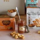 Close up of products in A Little Taste Of Everything, a luxury gift hamper at hampers.com
