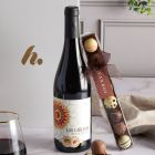 Close up of products in Red Wine & Chocolate Hamper, a luxury gift hamper at hampers.com