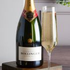 Close up of products in Bollinger Champagne & Chocolates Gift, a luxury gift hamper from hampers.com UK