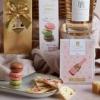 Close up of products in Luxury Rosé Hamper, a luxury gift hamper at hampers.com