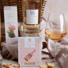 Close up of products in Luxury Rosé Hamper, a luxury gift hamper at hampers.com