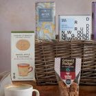 Close up of products in The Aspire Charity Hamper, a luxury gift hamper at hampers.com
