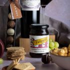 Close up of products in Premium Food and Wine Hamper, a luxury gift hamper at hampers.com