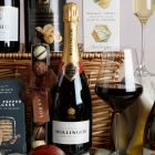 Close up of products in The Deluxe Hamper, a luxury gift hamper at hampers.com