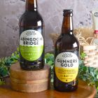 Close up of products in Real Ale & Cheese Hamper, a luxury gift hamper at hampers.com