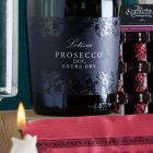 Close up of products in The Treat The Team Festive Hamper with Prosecco, a luxury Christmas gift hamper at hampers.com UK