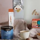 Close up of products in Congratulations Hamper, a luxury gift hamper at hampers.com