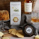 Close up of products in Premium Whisky & Food Gift Basket, a luxury gift hamper at hampers.com