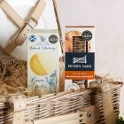 Close up of products in Prosecco Summer Picnic Hamper, a luxury hamper from hampers.com UK