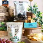 Close up of products in Prosecco Summer Picnic Hamper, a luxury hamper from hampers.com UK