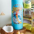 Close up of products in the Aloha Summer Cocktail Hamper, a luxury gift hamper from hampers.com UK