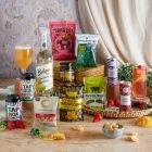Close up of products in Summertime Sharing Hamper, a luxury gift hamper at hampers.com
