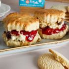 Close up of products in Cream Tea Hamper For One, a luxury gift hamper at hampers.com