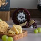 Close up of products in Classic Port & Cheese Hamper, a luxury gift hamper at hampers.com