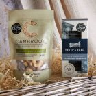 Close up of products in Luxury Wine, Cheese & Rillette Hamper, a luxury gift hamper at hampers.com