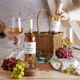 Main White & Rosé Wine Duo, a luxury gift hamper at hampers.com