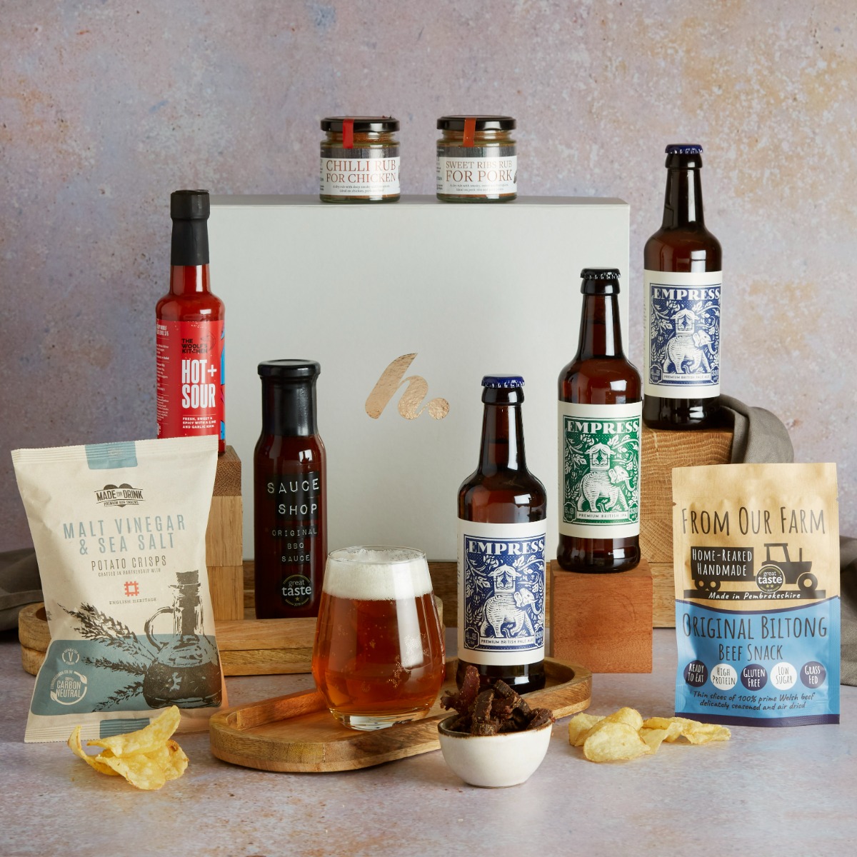 BBQ Heroes Gift Box Beer and BBQ Hampers UK Hampers.com