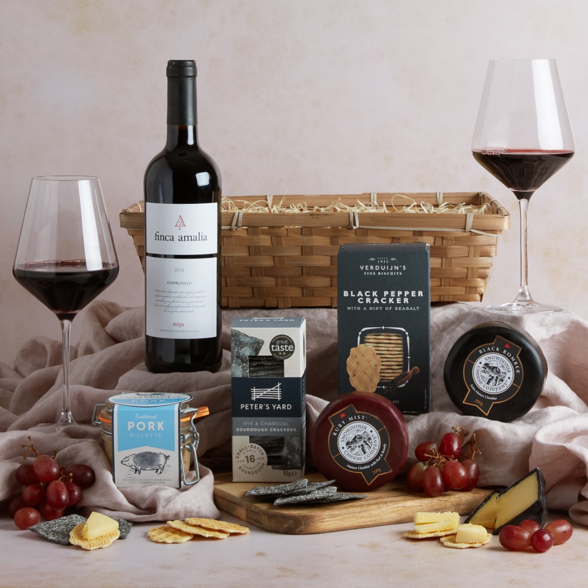 Wine, Cheese & Rillette Valentine’s Treat for Two Cheese and Wine Hampers Hampers.com