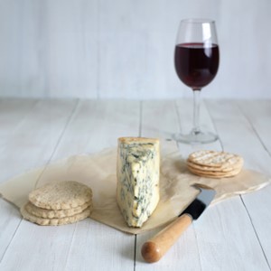 Port, stilton, cheese board and crackers