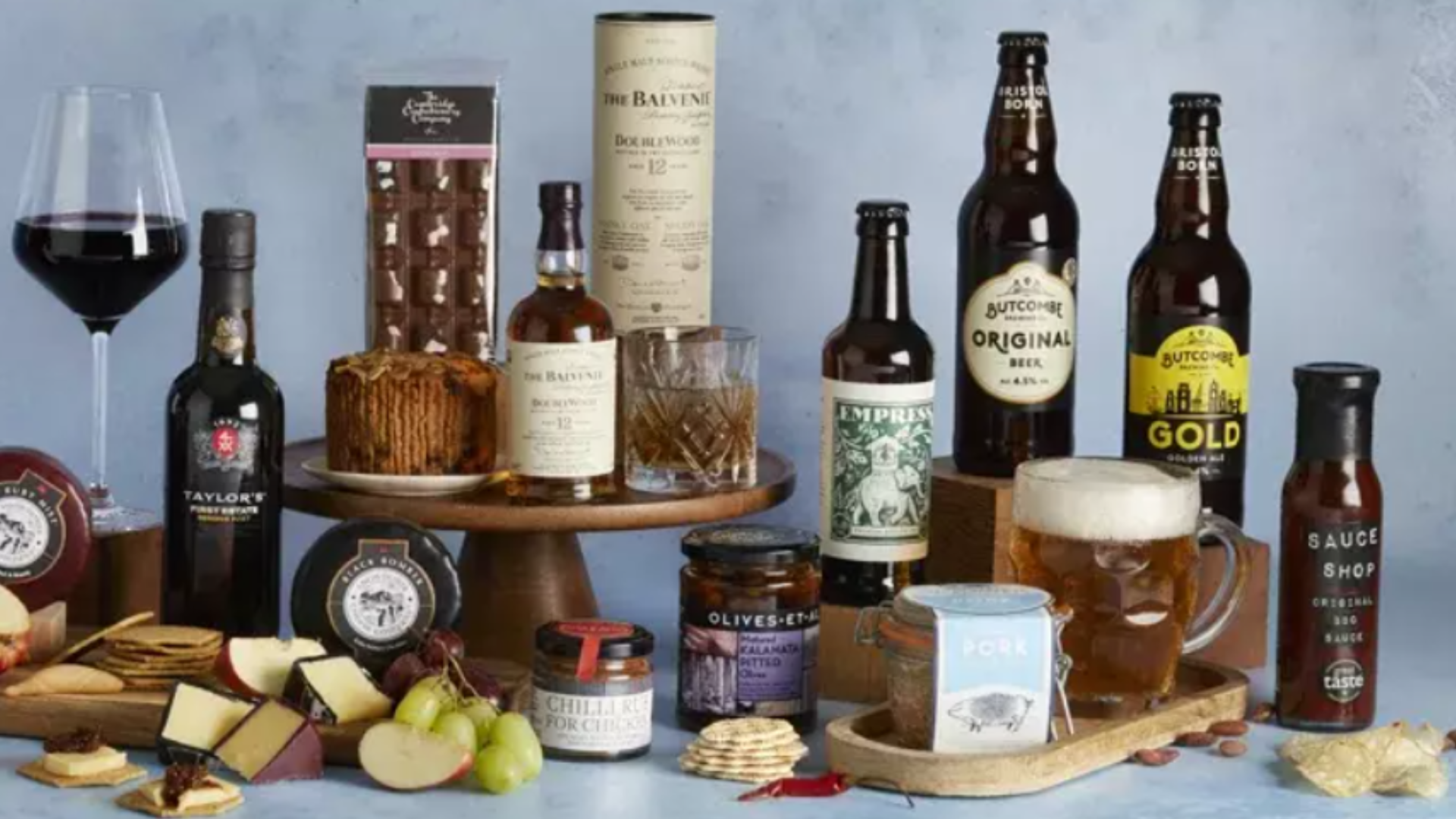 Row of products from hampers.com perfect for Father's Day